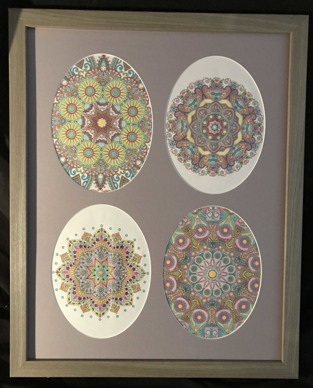 Lot 180: 4 Oval Artist Prints Framed