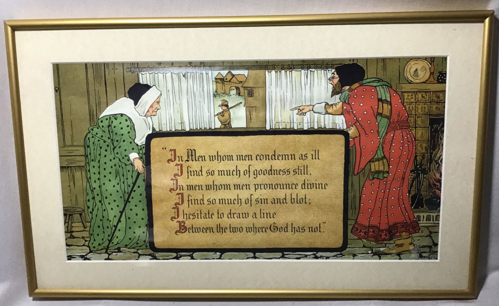 Lot 209: Framed Joaquin Miller Poem Art