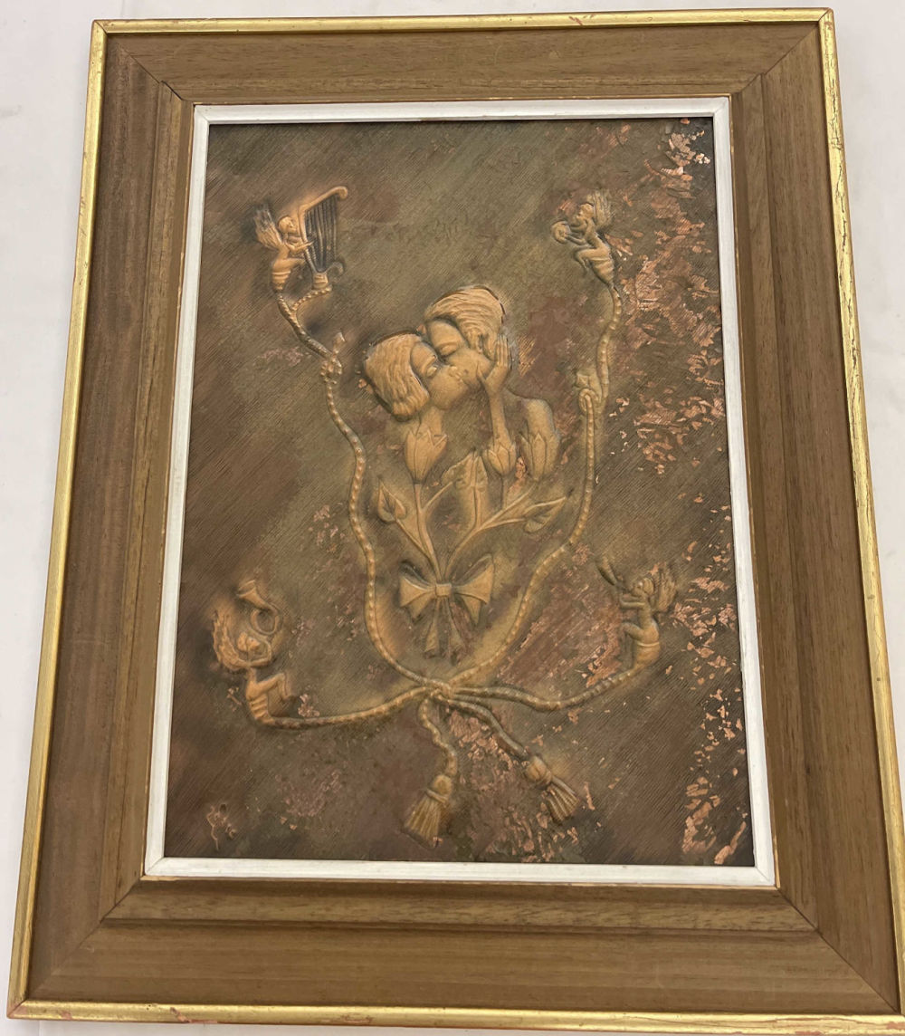 Lot 219: Embossed Copper The FIRST KISS, Made in Israel