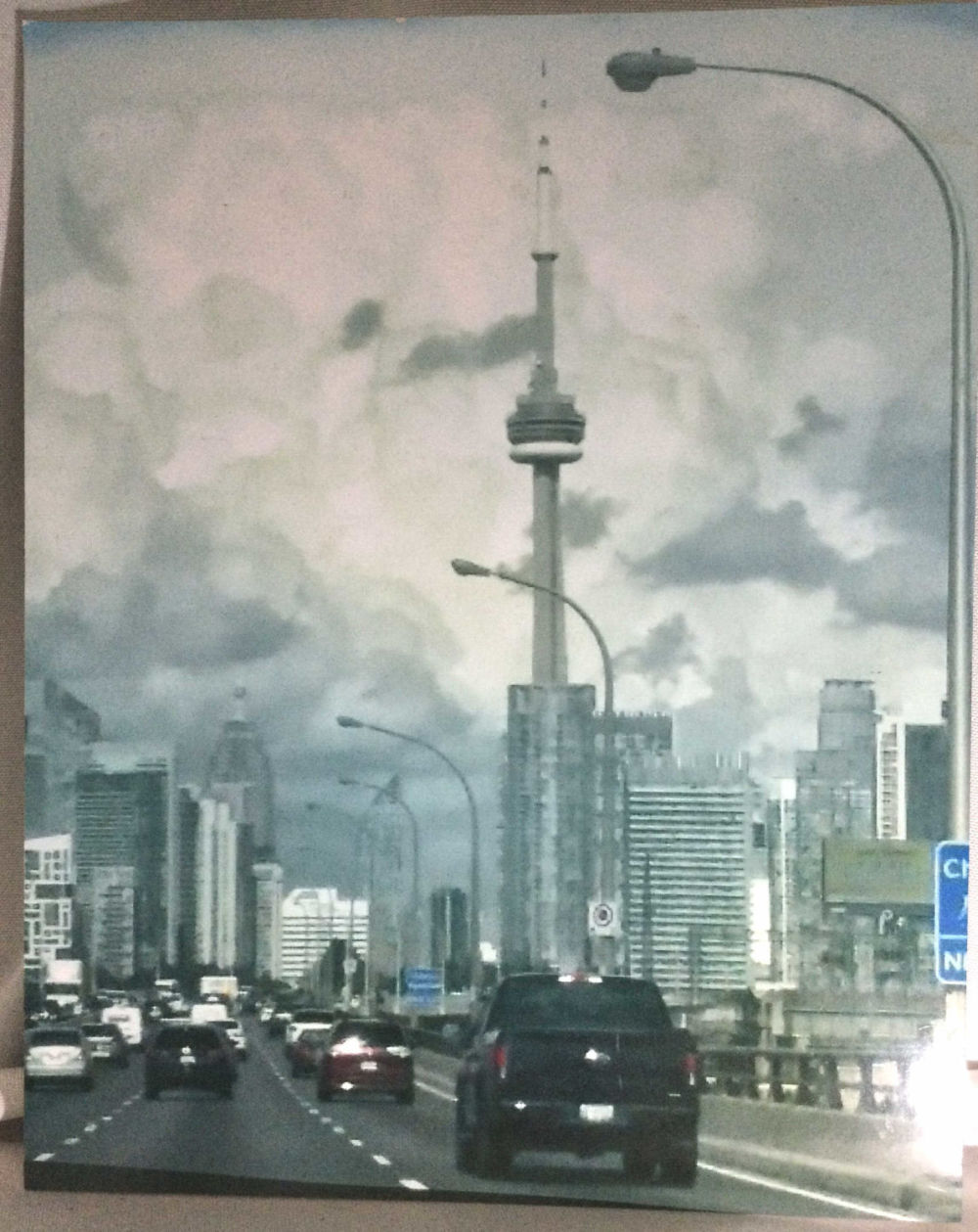 Lot 298: Cloud Serenade Over Toronto Photo on Foam