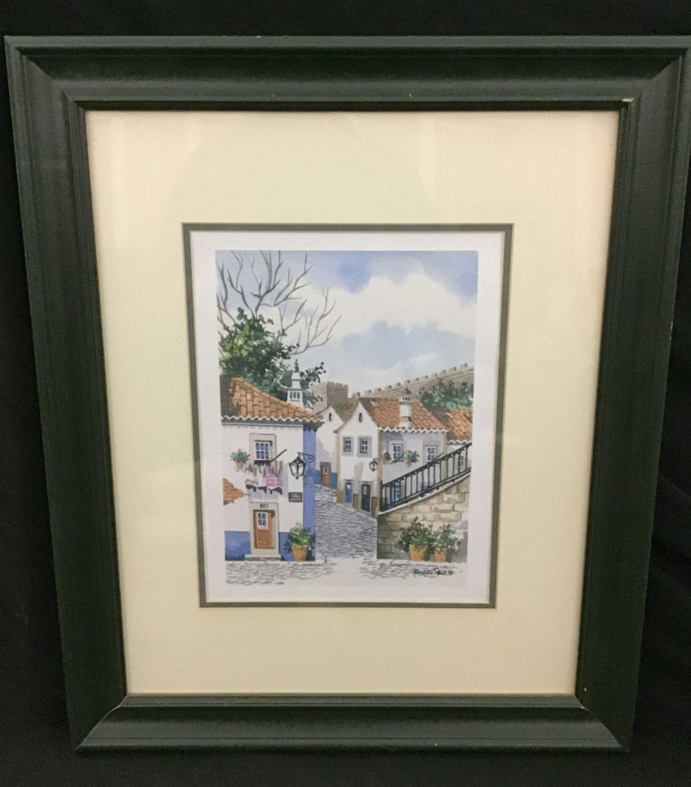 Lot 309: Village Scene Signed by Armenio Paulo 1998