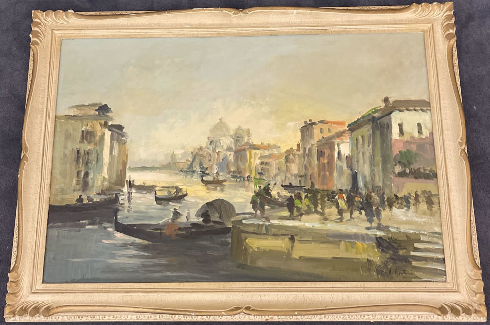 Lot 323: A. Montini Original Street Day in Venice O/O/B