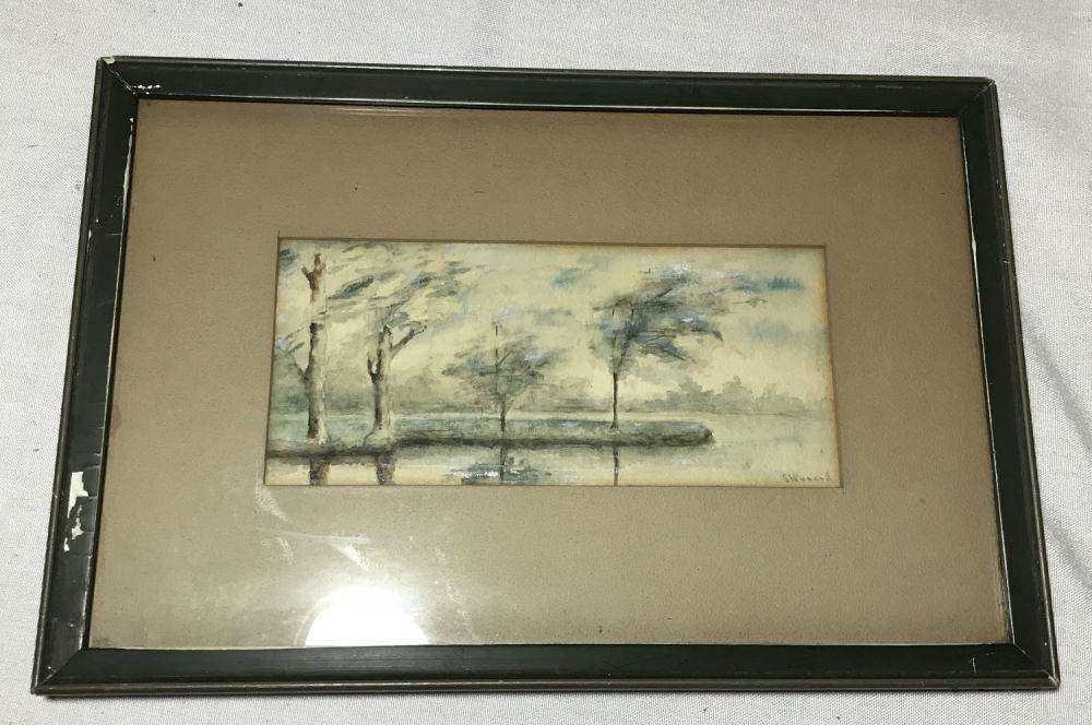Lot 343: Vintage Watercolor Signed by Steward