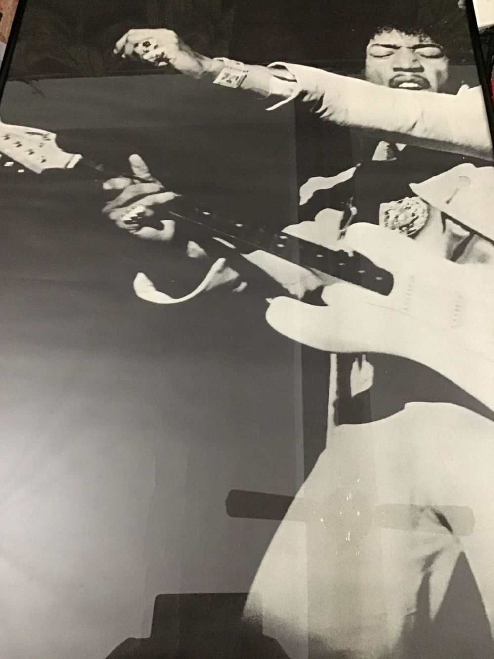 Lot 355: Jimi Hendrix Large Poster in Frame