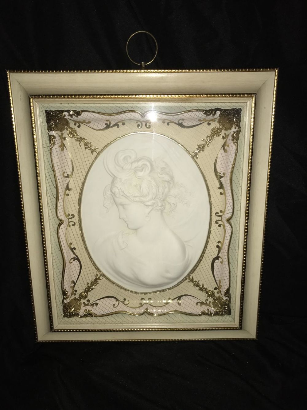 Lot 357: 3-D Wall Art Elegant Woman Under Glass