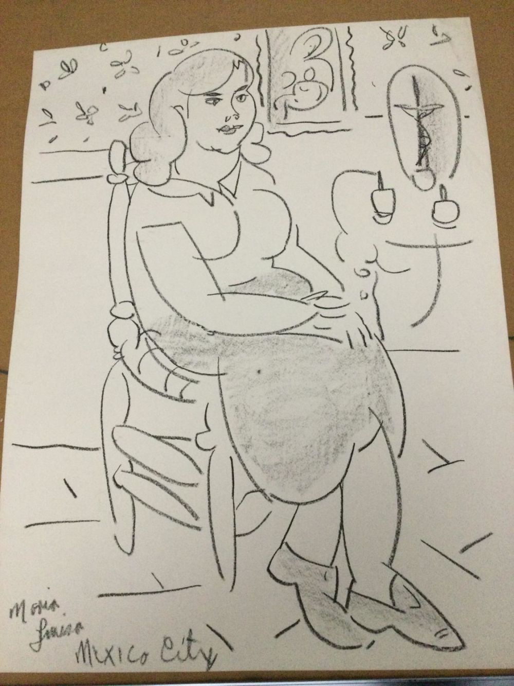 Lot 368: Achi Sullo Sketching Maria from Mexico City
