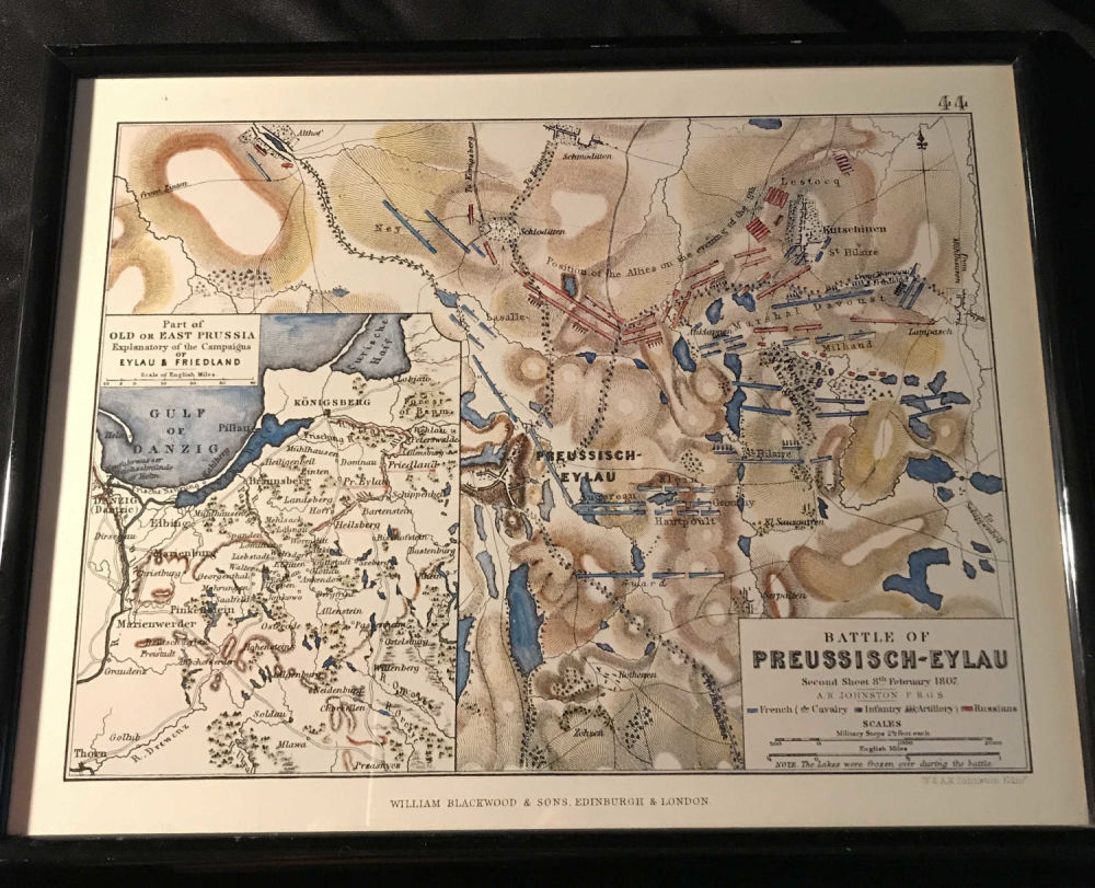 Lot 259: Print of Old Military Map