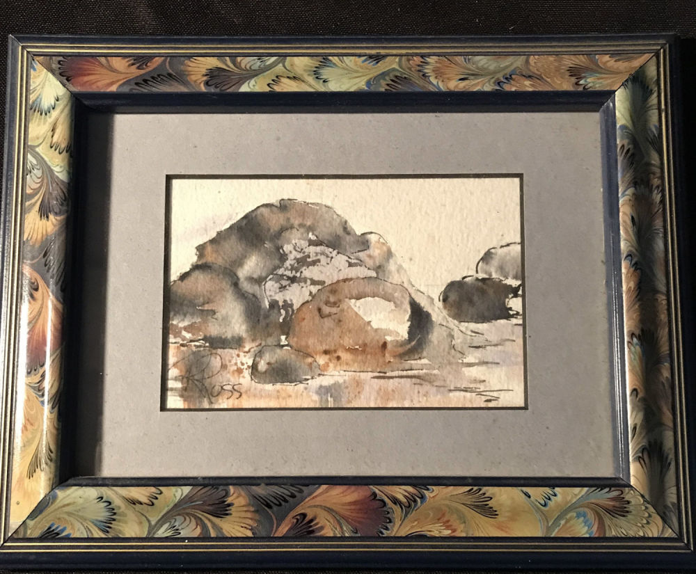 Lot 278: Watercolor on Canvas title Tides Out by R Ross