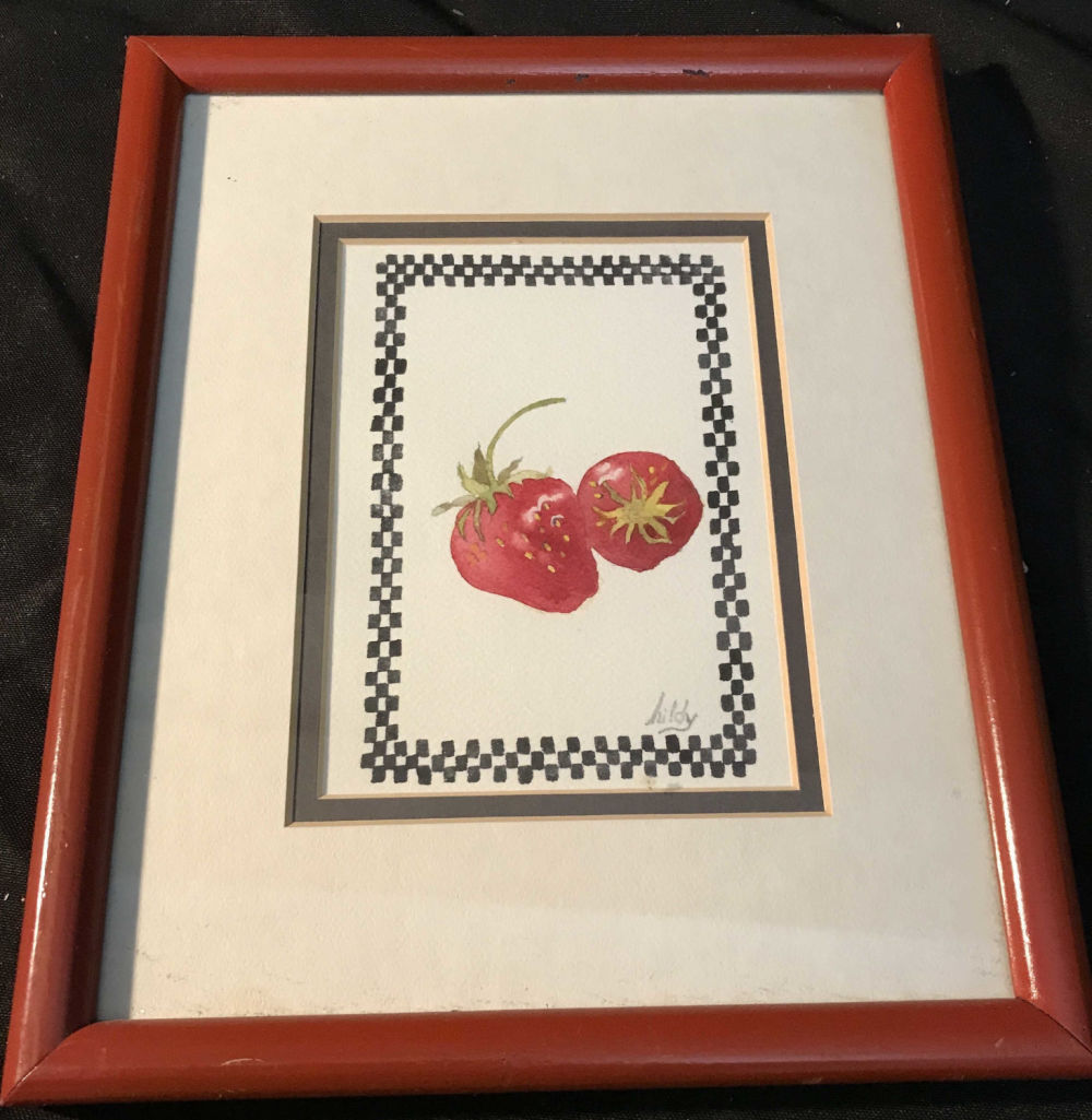 Lot 286: Print by Hildy Koren Bright Red Strawberries