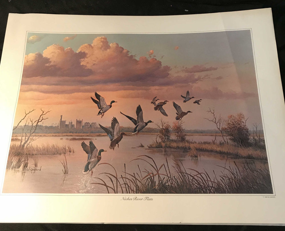 Lot 293: Cal Gaspard Print Titled Neches River Flats