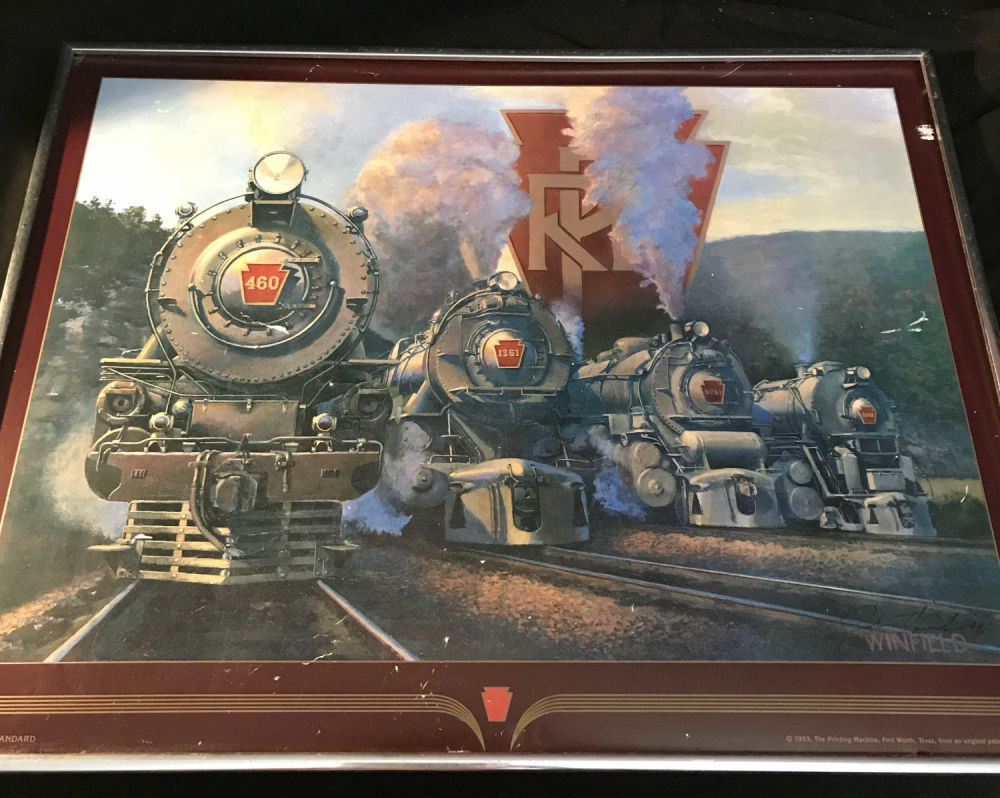 Lot 388: Setting the Standard Railroad Print
