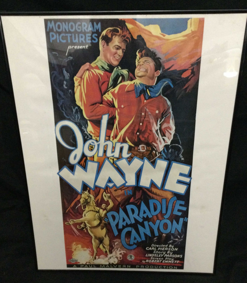 Lot 301: Vintage Movie Poster John Wayne Paradise Canyon