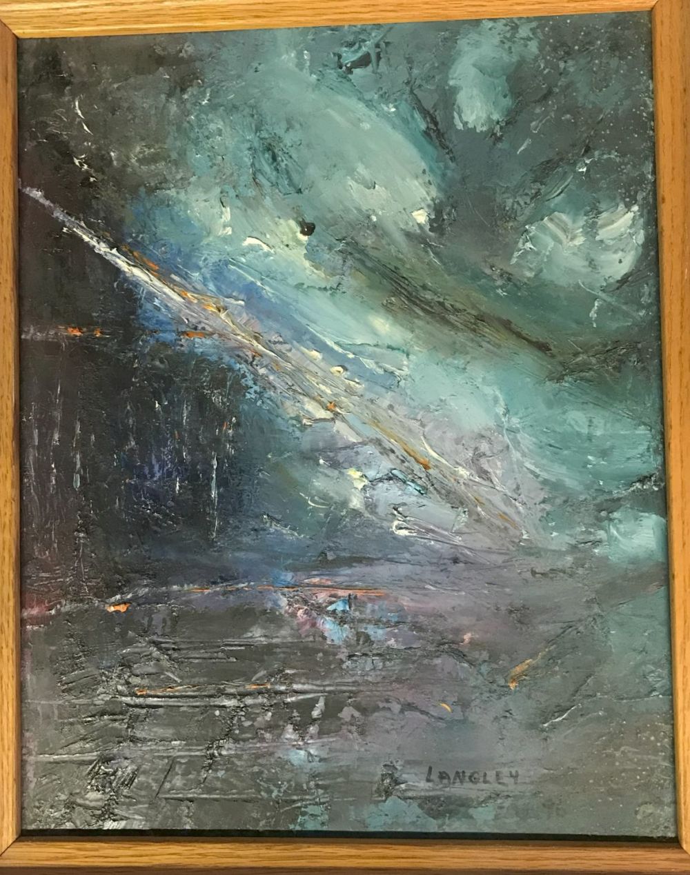 Lot 171: Katherine Langley Abstract Oil Signed