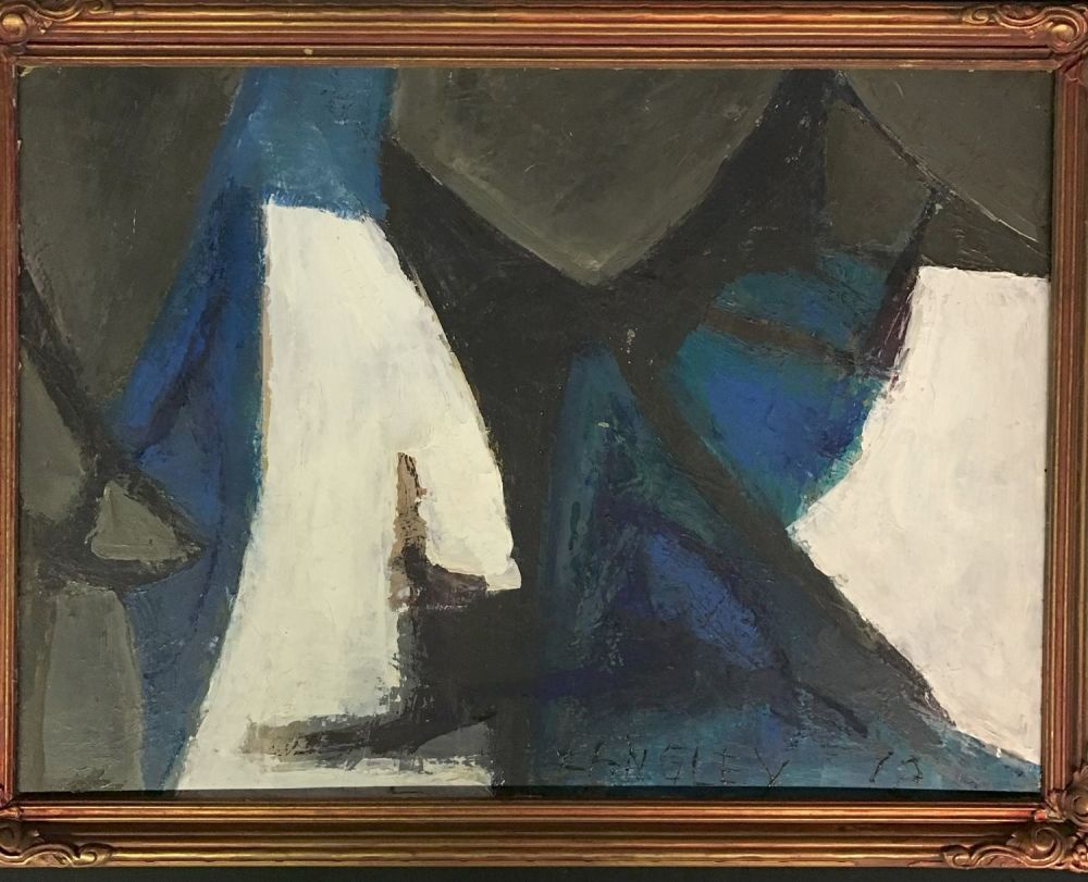 Lot 174: Katherine Langley Abstract Oil on Board