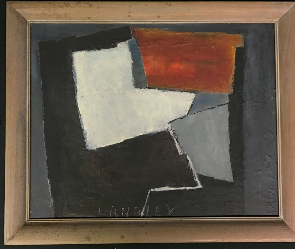 Lot 175: Katherine Langley COMPOSITION Oil on Masonite
