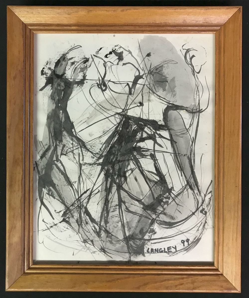 Lot 191: Katherine Langley MOZART ACRYLIC Signed 99