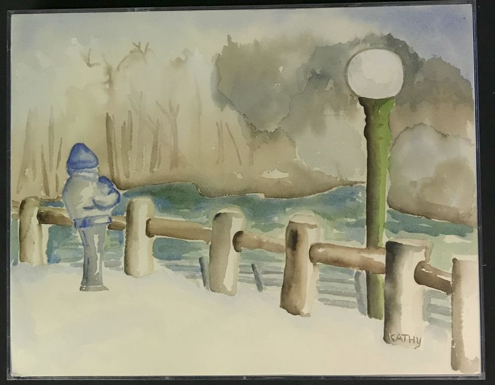Lot 196: COLD GUY ACRYLIC, signed KATHY