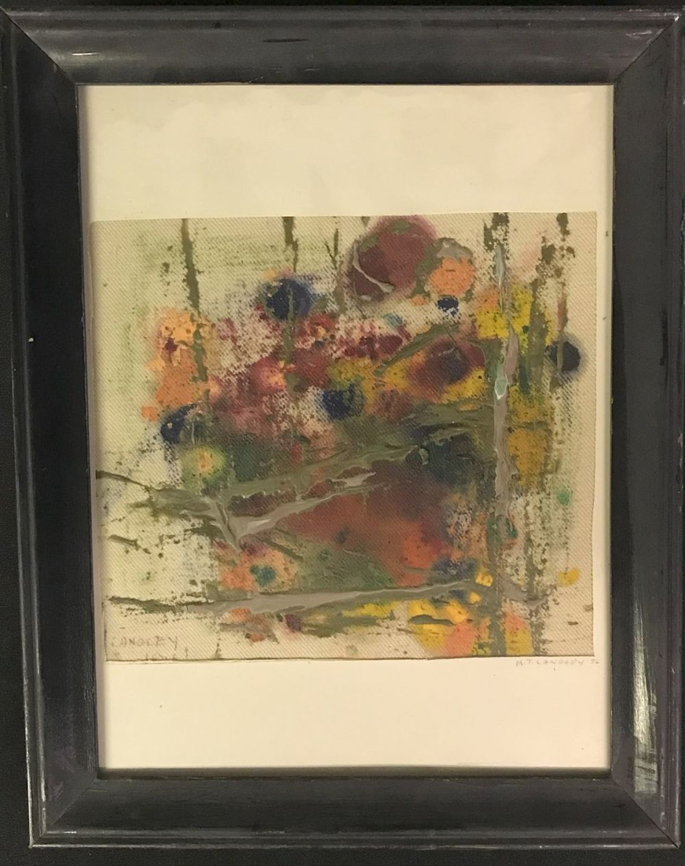 Lot 197: Katherine Langley SIGNED SWAMP Oil on Fabric