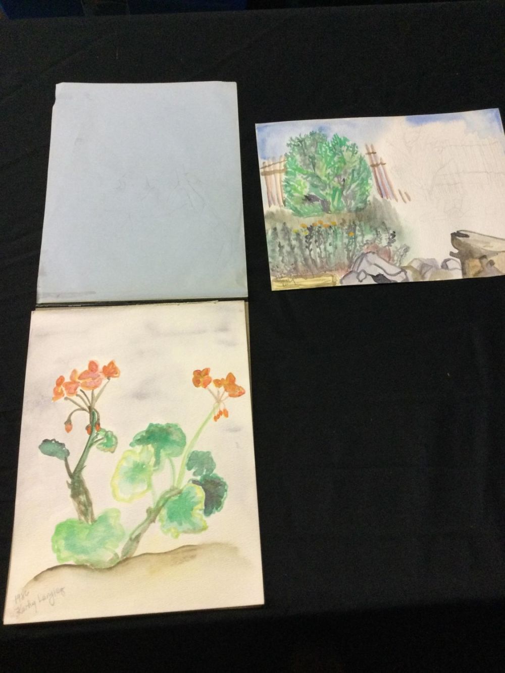Lot 252: Katherine Langley Sketchbook w/ Watercolors