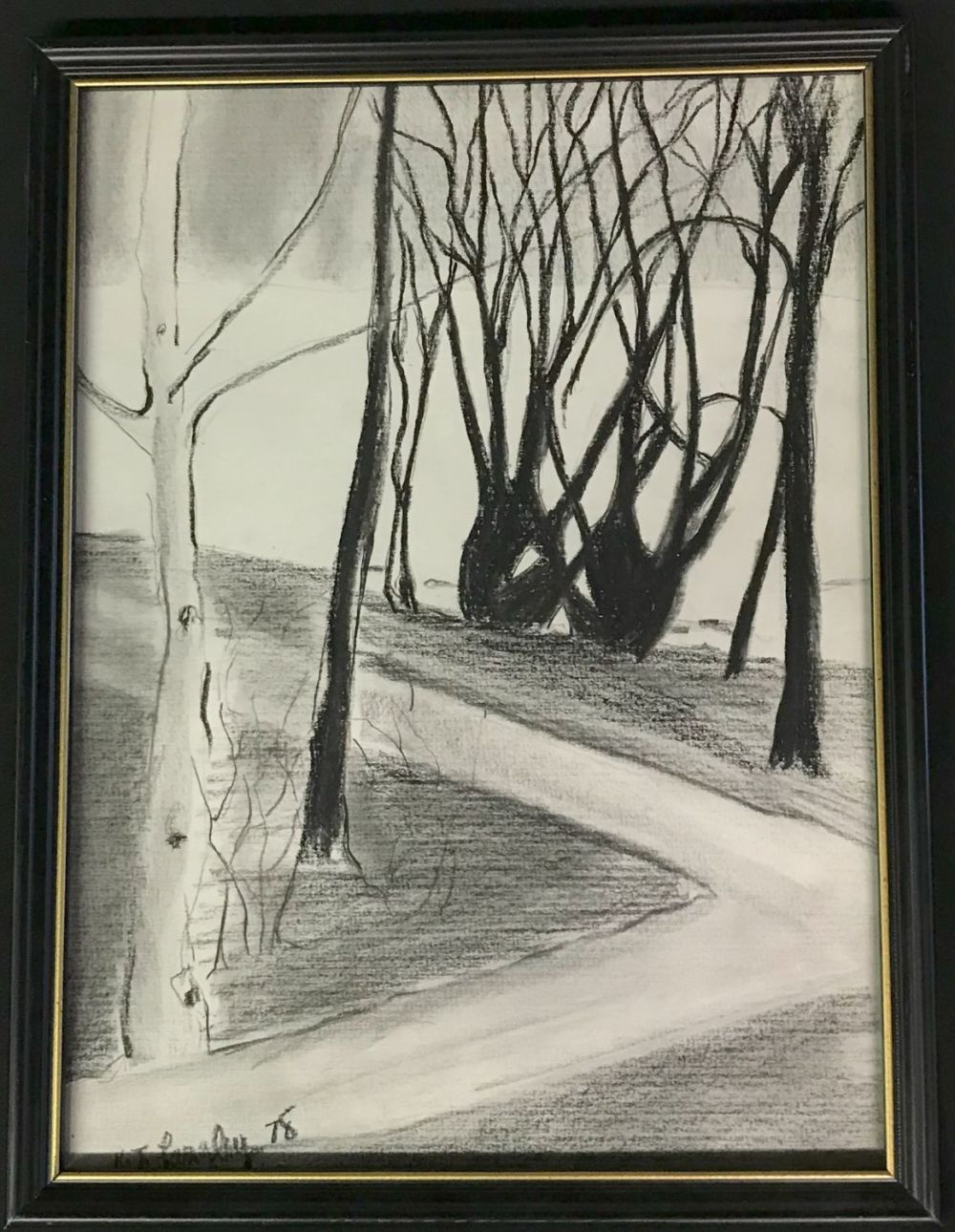 Lot 209: Katherine Langley Charcoal GOAT ISLAND
