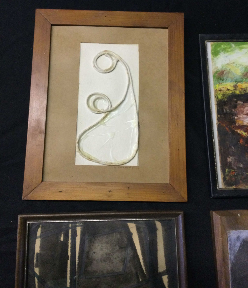 Lot 228: Robert Langley Abstract Art Watercolor &