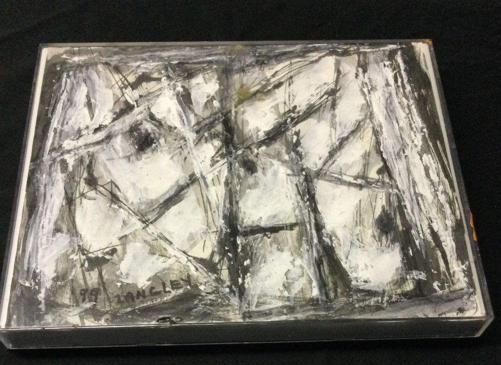 Lot 229: Katherine Langley Winter Storm Window Medium: Oil