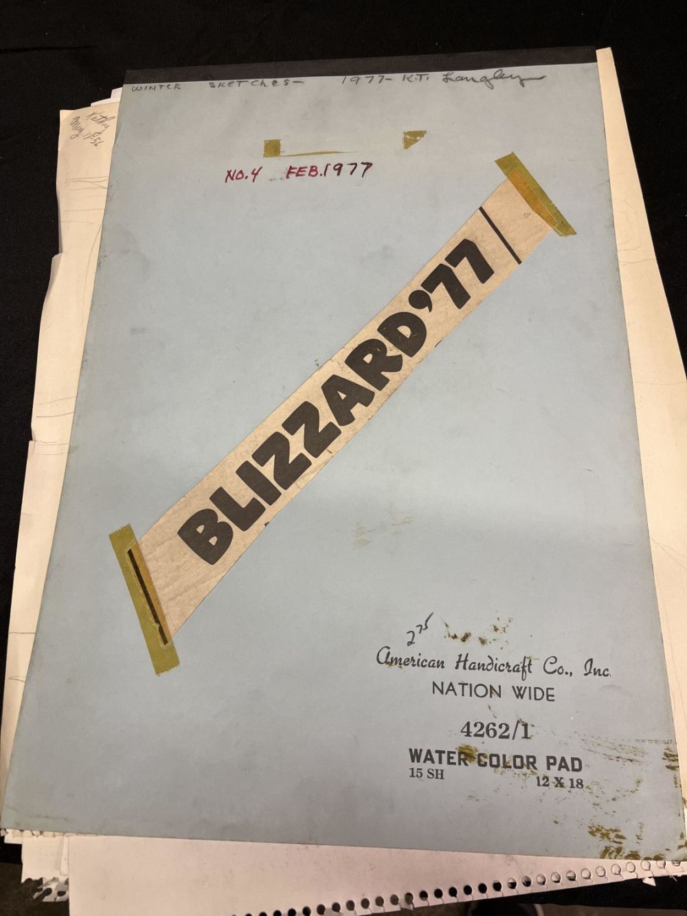 Lot 248: Katherine Langley Blizzard of 77 Sketchings Lot