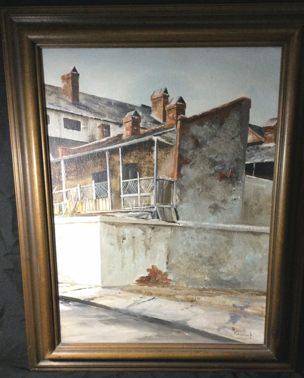 Lot 165: Robert Rossbach Signed Acrylic The LATTICED Porch