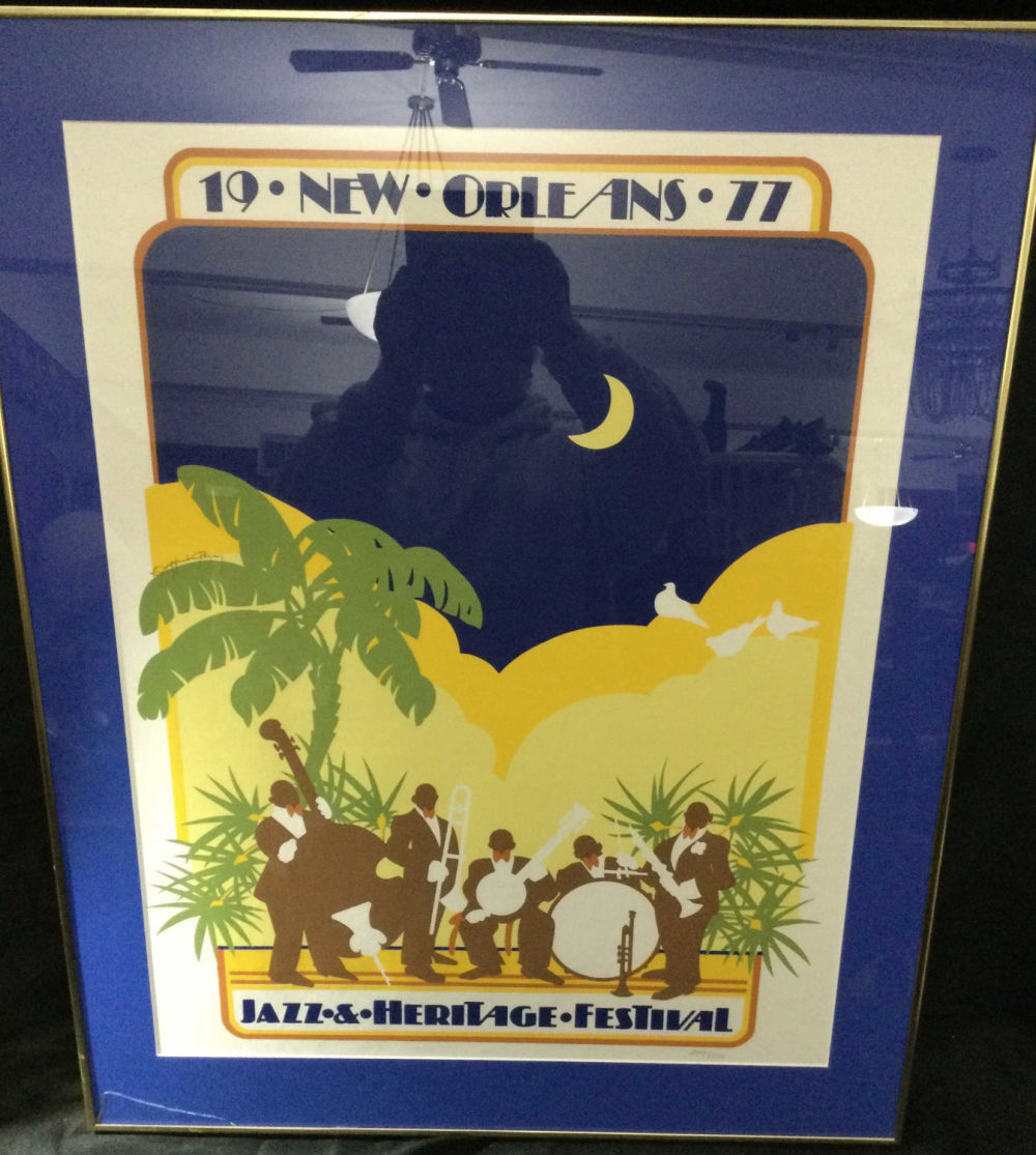 Lot 172: Signed Lithograph from the 1977 New Orleans Jazz &