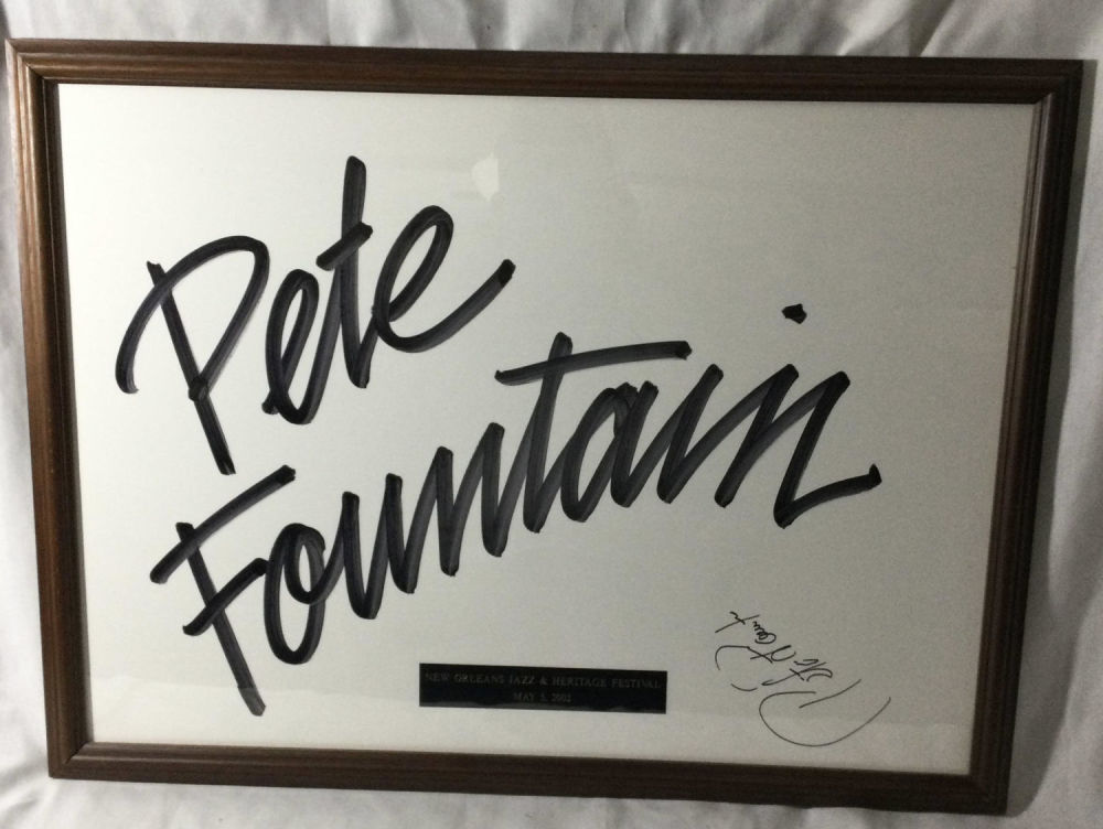 Lot 196: Autographed Pete Fountain Framed Poster with