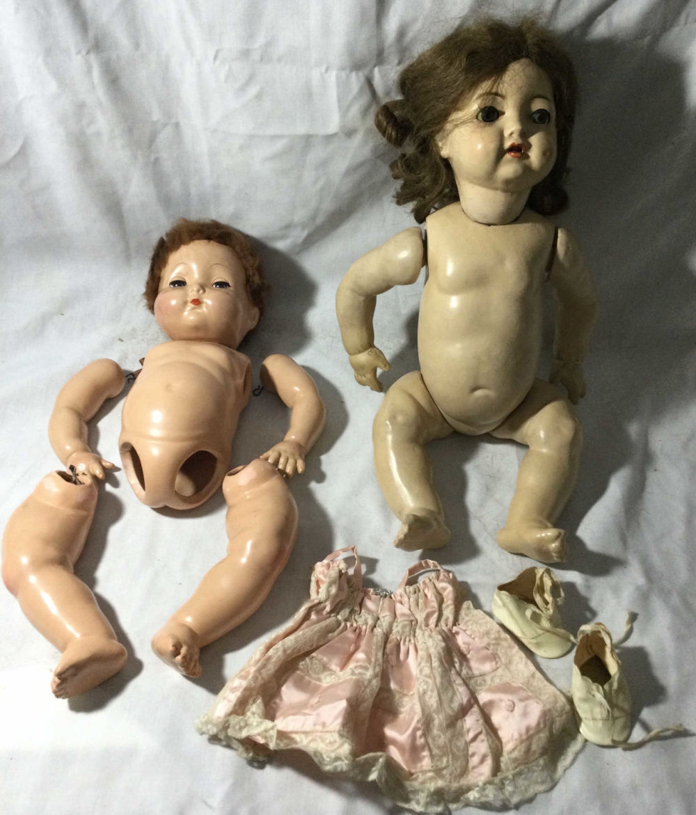 Lot 199: Vintage Bisque Dolls (2)