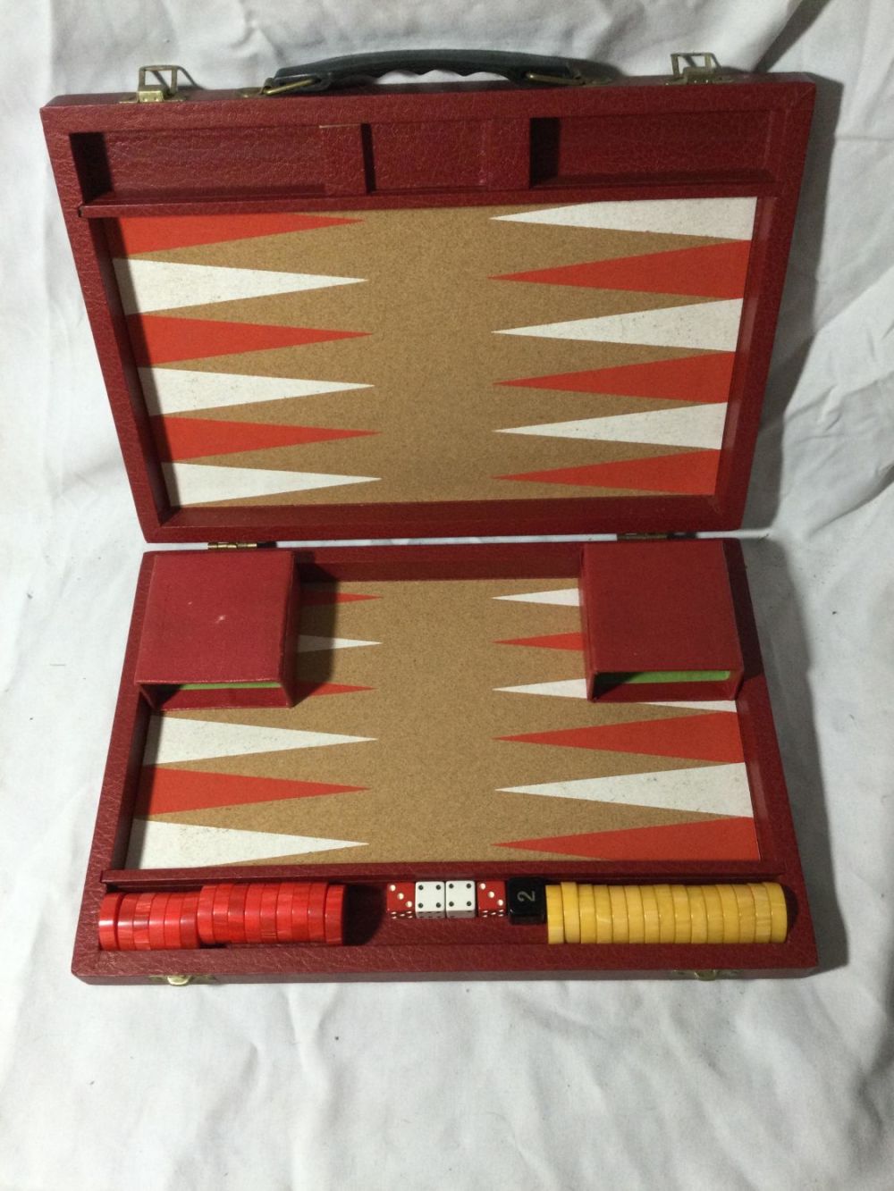 Lot 216: Vintage Large Backgammon Set