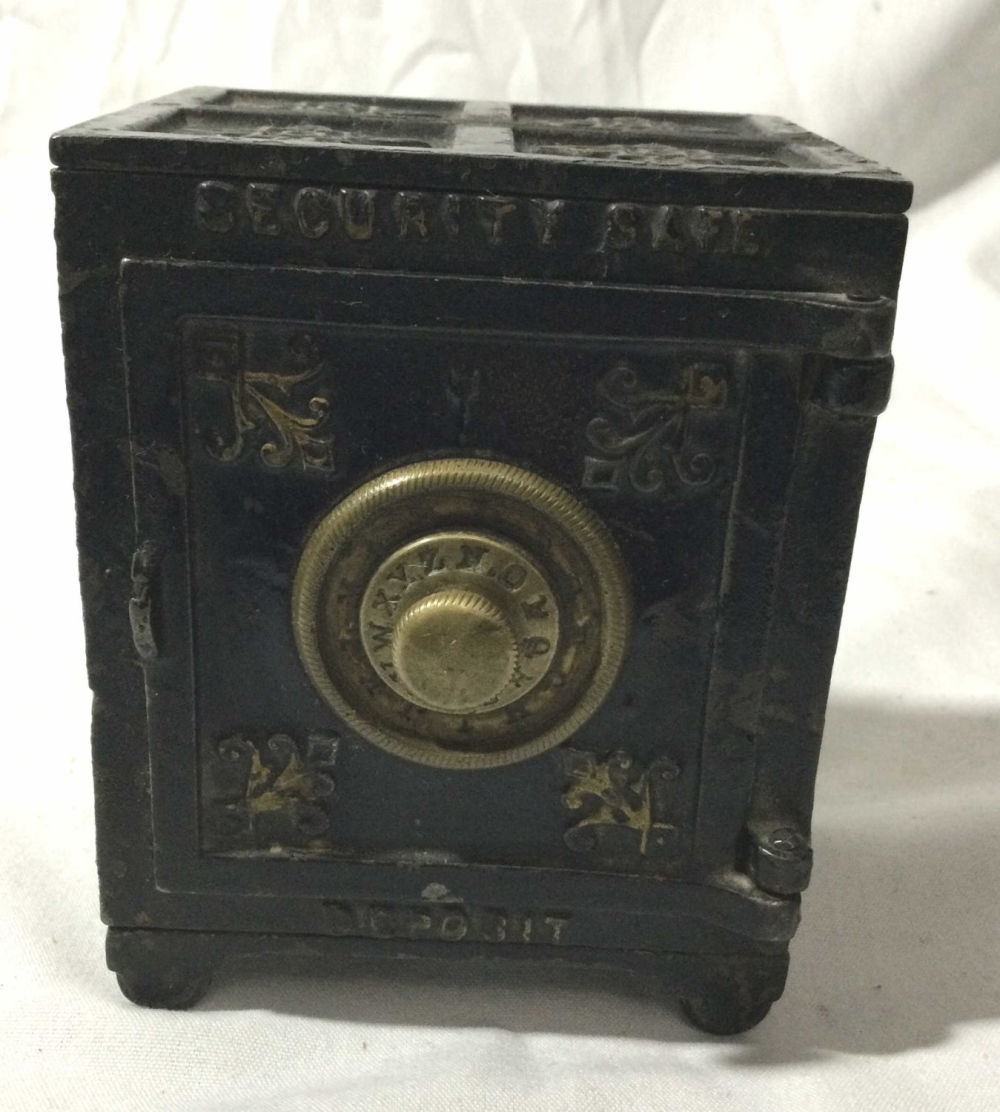 Lot 254: Vintage Metal Safe Bank