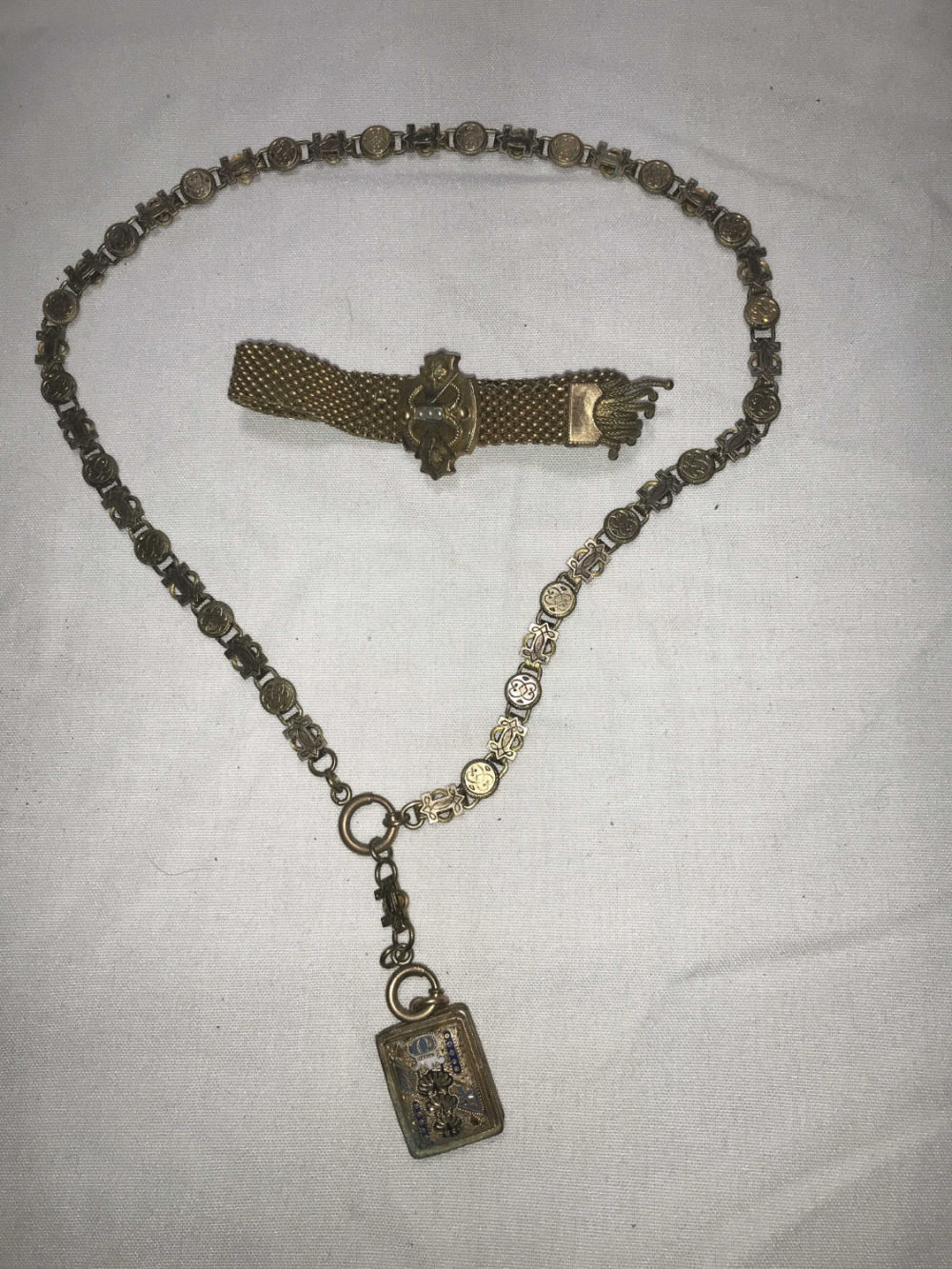 Lot 181: Gold Filled Necklace & Adjustable Bracelet