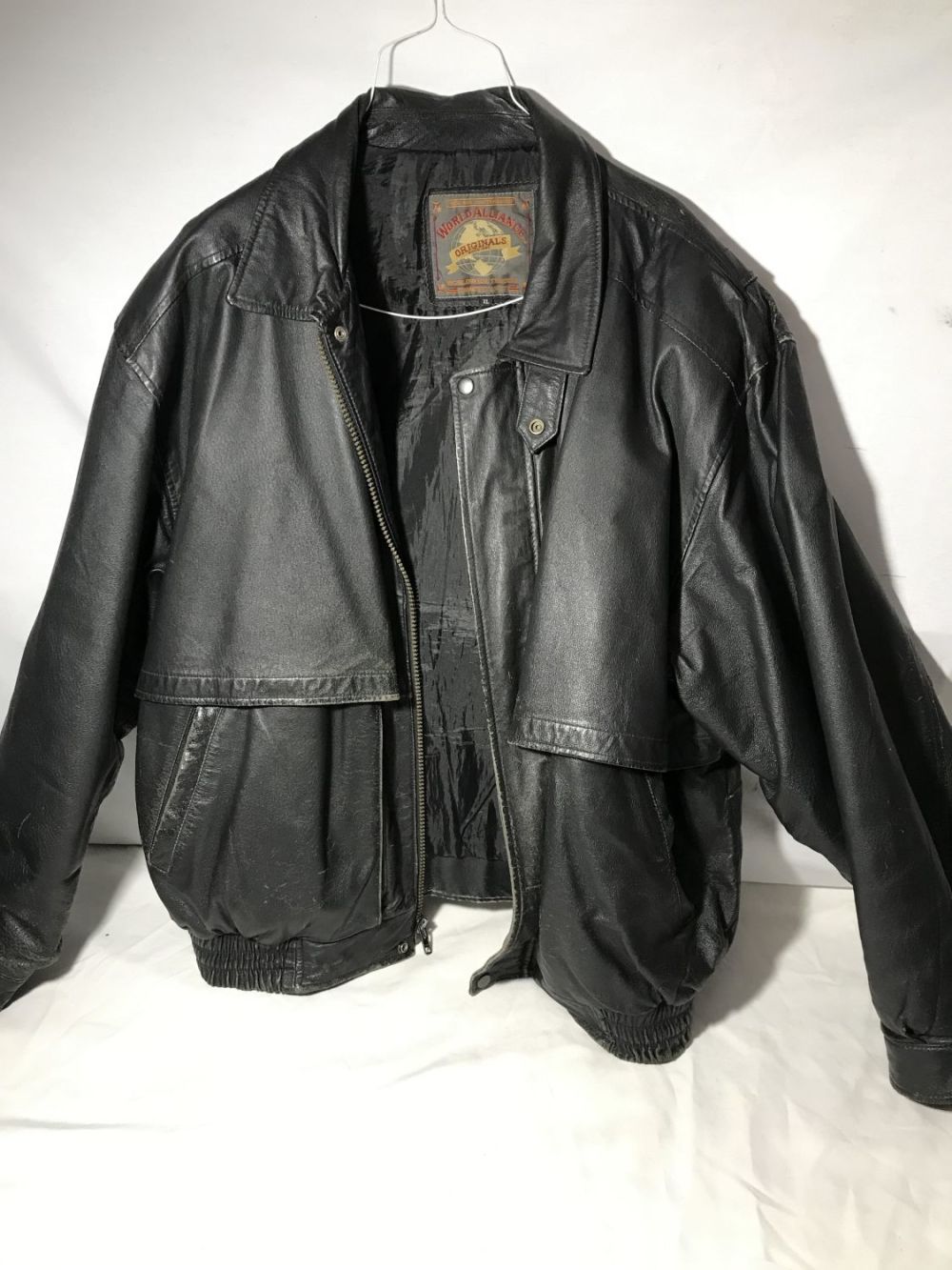 Lot 217: Biker Leather Jacket XL
