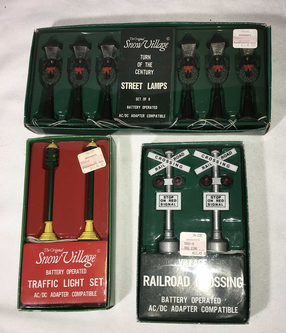 Lot 98a: Department 56 Snow Village Sets (3)