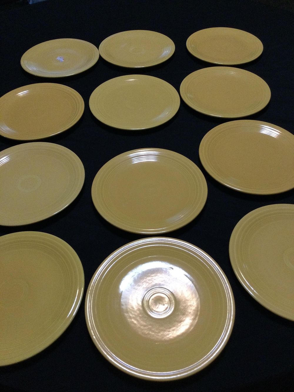 Lot 222: Vintage Fiesta Yellow 9 inch Dinner Plates