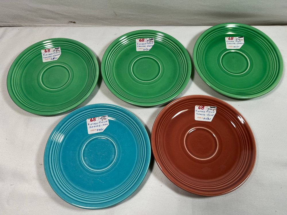 Lot 225: Vintage Fiesta Saucers (5)
