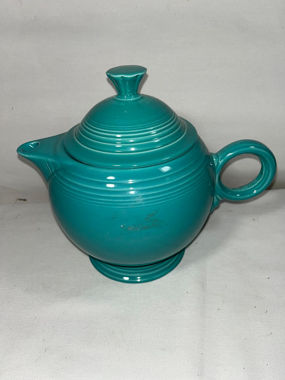 Lot 226: Vintage Aqua Fiesta Tea Pot