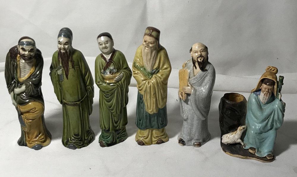 Lot 87: Asian Wiseman Figurines (6)