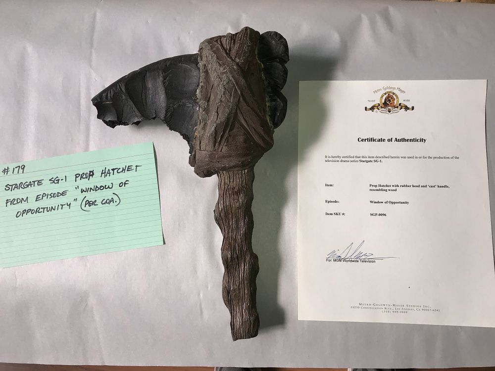 Lot 116: Stargate SG-1 Prop Hatchet