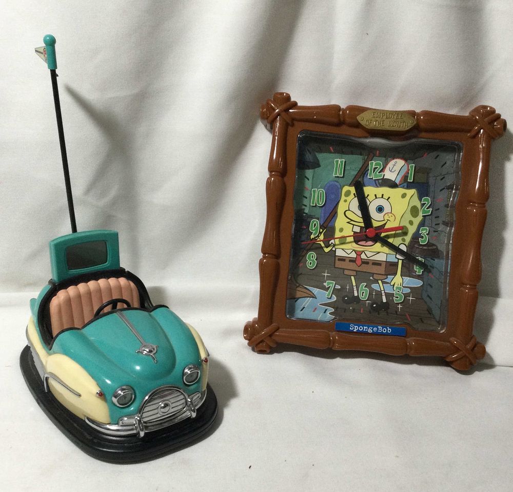Lot 205: Bumper Car Radio & SpongeBob Clock