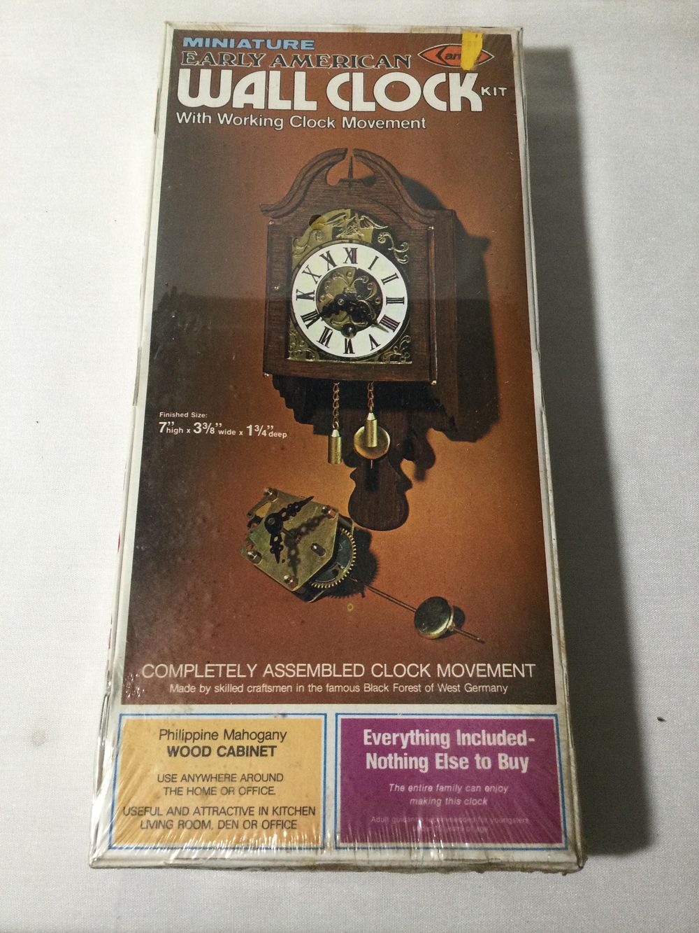 Lot 218: Miniature Early American Wall Clock Kit