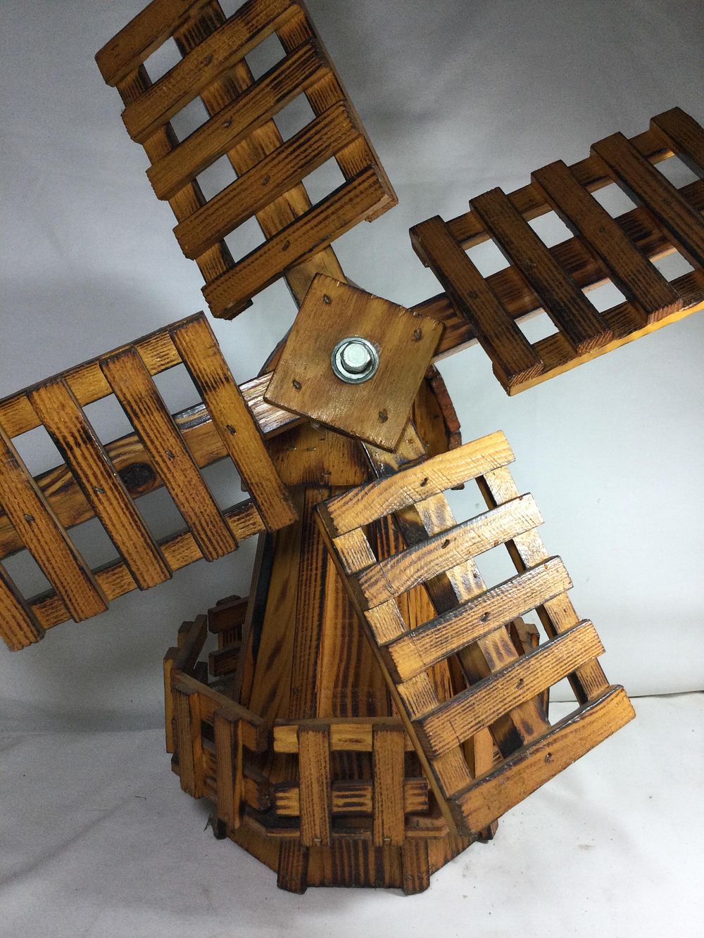Lot 242: Wood Windmill Garden Decoration