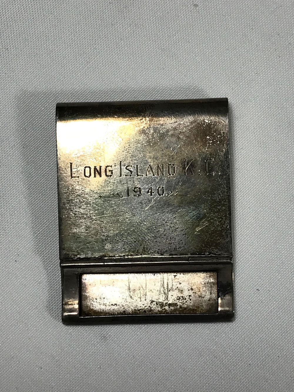 Lot 180: Vintage Sterling Match Holder