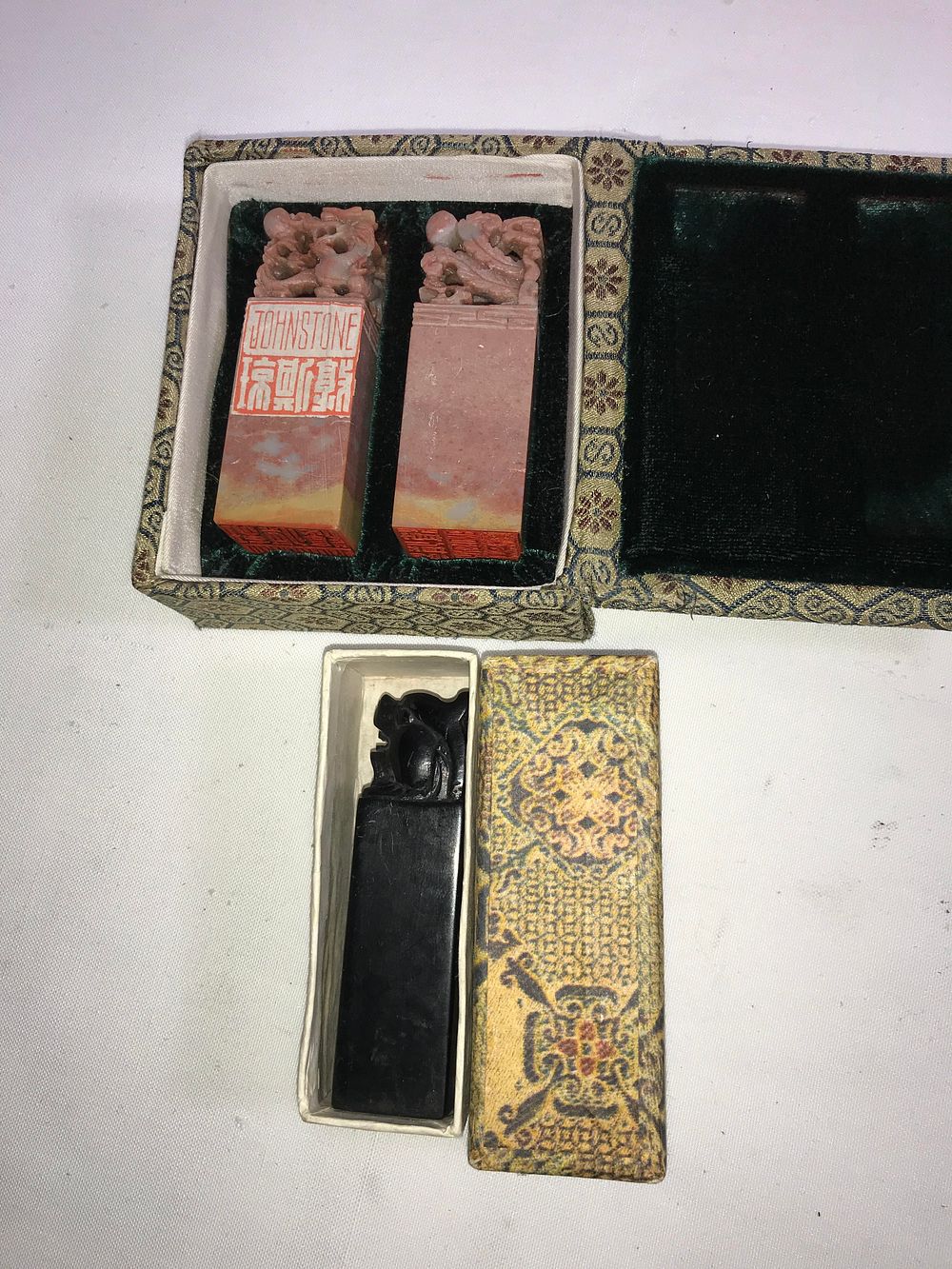 Lot 183: Chinese Shousha Stone Stamp Staues (3)