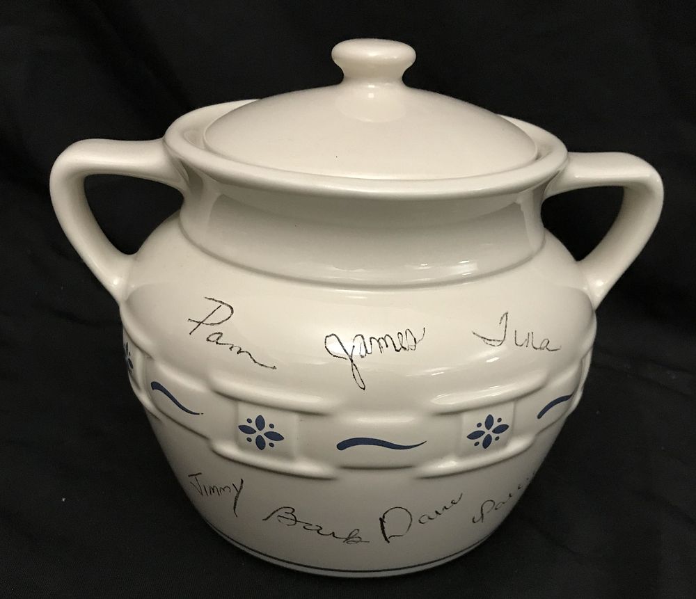 Lot 194: Signed Longaberger Cookie Jar with Lid