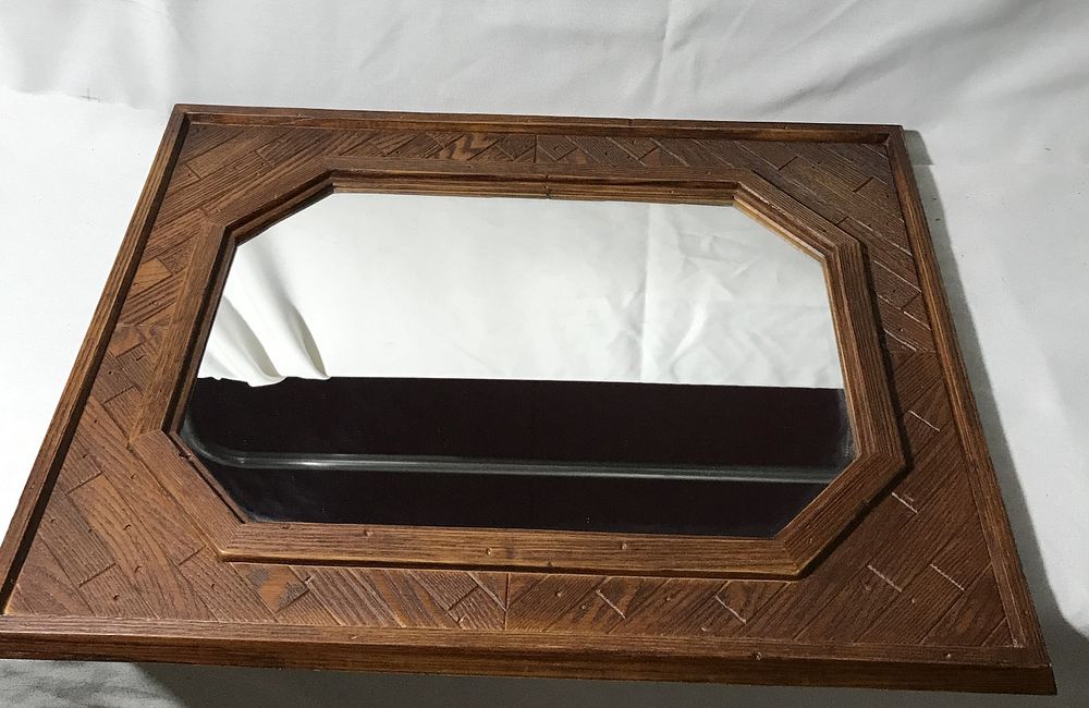 Lot 207: Resin Mirror with the look of real wood