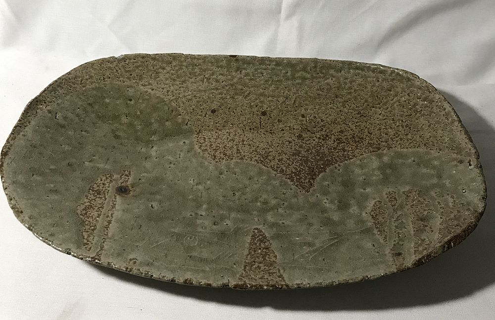 Lot 208: Large Stoneware Pottery Serving Platter