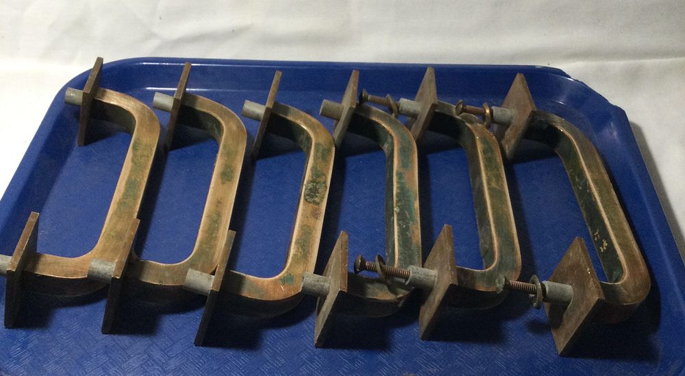 Lot 223: Architectural Heavy Brass Door Pulls (6)